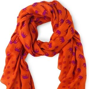 Stella & Dot Orange Elephant Scarf